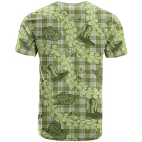 Lime Palaka Hawaii Cowboy T Shirt Puakenikeni Lei Paniolo Papale Seamless Vibes - Polynesian Pride