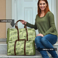 Lime Palaka Hawaii Cowboy Travel Bag Puakenikeni Lei Paniolo Papale Seamless Vibes - Polynesian Pride