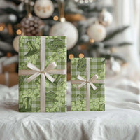 Lime Palaka Hawaii Cowboy Wrapping Paper Puakenikeni Lei Paniolo Papale Seamless Vibes LT14 - Polynesian Pride