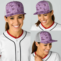 Purple Palaka Hawaii Cowboy Baseball Net Cap Puakenikeni Lei Paniolo Papale Seamless Vibes LT14 - Polynesian Pride