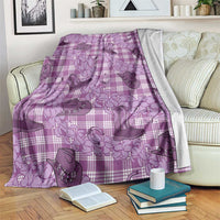 Purple Palaka Hawaii Cowboy Blanket Puakenikeni Lei Paniolo Papale Seamless Vibes - Polynesian Pride