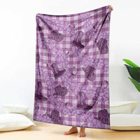 Purple Palaka Hawaii Cowboy Blanket Puakenikeni Lei Paniolo Papale Seamless Vibes - Polynesian Pride