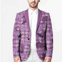 Purple Palaka Hawaii Cowboy Blazer Puakenikeni Lei Paniolo Papale Seamless Vibes LT14 - Polynesian Pride