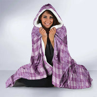 Purple Palaka Hawaii Cowboy Hooded Blanket Puakenikeni Lei Paniolo Papale Seamless Vibes - Polynesian Pride