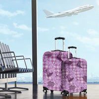 Purple Palaka Hawaii Cowboy Luggage Cover Puakenikeni Lei Paniolo Papale Seamless Vibes - Polynesian Pride