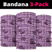 Purple Palaka Hawaii Cowboy Neck Gaiter Puakenikeni Lei Paniolo Papale Seamless Vibes - Polynesian Pride