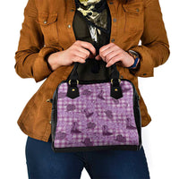 Purple Palaka Hawaii Cowboy Shoulder Handbag Puakenikeni Lei Paniolo Papale Seamless Vibes - Polynesian Pride