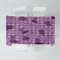 Purple Palaka Hawaii Cowboy Tablecloth Puakenikeni Lei Paniolo Papale Seamless Vibes LT14 Purple - Polynesian Pride