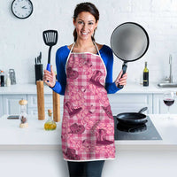 Pink Palaka Hawaii Cowboy Apron Puakenikeni Lei Paniolo Papale Seamless Vibes LT14 - Polynesian Pride
