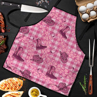 Pink Palaka Hawaii Cowboy Apron Puakenikeni Lei Paniolo Papale Seamless Vibes LT14 Pink - Polynesian Pride