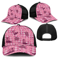 Pink Palaka Hawaii Cowboy Baseball Net Cap Puakenikeni Lei Paniolo Papale Seamless Vibes LT14 - Polynesian Pride