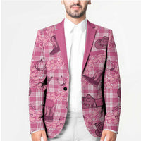 Pink Palaka Hawaii Cowboy Blazer Puakenikeni Lei Paniolo Papale Seamless Vibes LT14 - Polynesian Pride