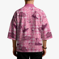 Pink Palaka Hawaii Cowboy Kimono Puakenikeni Lei Paniolo Papale Seamless Vibes - Polynesian Pride
