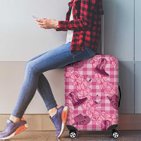 Pink Palaka Hawaii Cowboy Luggage Cover Puakenikeni Lei Paniolo Papale Seamless Vibes - Polynesian Pride