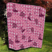 Pink Palaka Hawaii Cowboy Quilt Puakenikeni Lei Paniolo Papale Seamless Vibes - Polynesian Pride