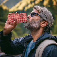 Red Palaka Hawaii Cowboy 4 in 1 Can Cooler Tumbler Puakenikeni Lei Paniolo Papale Seamless Vibes - Polynesian Pride
