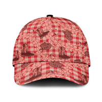 Red Palaka Hawaii Cowboy Classic Cap Puakenikeni Lei Paniolo Papale Seamless Vibes LT14 Universal Fit Red - Polynesian Pride