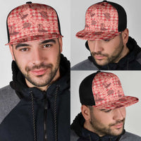 Red Palaka Hawaii Cowboy Mesh Trucker Cap Puakenikeni Lei Paniolo Papale Seamless Vibes LT14 - Polynesian Pride
