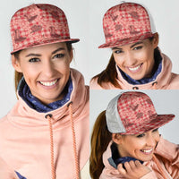 Red Palaka Hawaii Cowboy Mesh Trucker Cap Puakenikeni Lei Paniolo Papale Seamless Vibes LT14 - Polynesian Pride