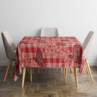 Red Palaka Hawaii Cowboy Tablecloth Puakenikeni Lei Paniolo Papale Seamless Vibes LT14 - Polynesian Pride