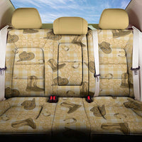 Yellow Palaka Hawaii Cowboy Back Car Seat Cover Puakenikeni Lei Paniolo Papale Seamless Vibes - Polynesian Pride