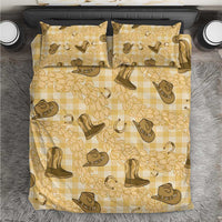 Yellow Palaka Hawaii Cowboy Bedding Set Puakenikeni Lei Paniolo Papale Seamless Vibes - Polynesian Pride
