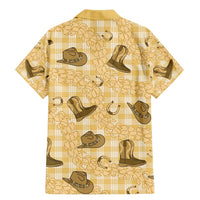 Yellow Palaka Hawaii Cowboy Family Matching Mermaid Dress and Hawaiian Shirt Puakenikeni Lei Paniolo Papale Seamless Vibes - Polynesian Pride