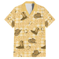 Yellow Palaka Hawaii Cowboy Family Matching Summer Maxi Dress and Hawaiian Shirt Puakenikeni Lei Paniolo Papale Seamless Vibes - Polynesian Pride