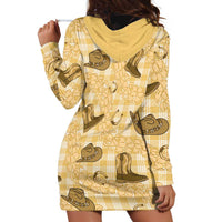 Yellow Palaka Hawaii Cowboy Hoodie Dress Puakenikeni Lei Paniolo Papale Seamless Vibes - Polynesian Pride