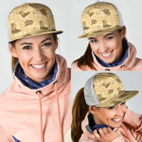 Yellow Palaka Hawaii Cowboy Mesh Trucker Cap Puakenikeni Lei Paniolo Papale Seamless Vibes LT14 - Polynesian Pride