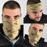 Yellow Palaka Hawaii Cowboy Neck Gaiter Puakenikeni Lei Paniolo Papale Seamless Vibes - Polynesian Pride