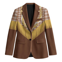 Aloha Hawaii Cowboy Custome Blazer Puakenikeni Lei Palaka Tassel Style - Polynesian Pride