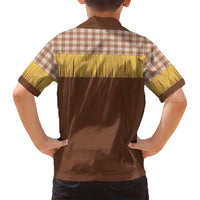 Aloha Hawaii Cowboy Custome Family Matching Long Sleeve Bodycon Dress and Hawaiian Shirt Puakenikeni Lei Palaka Tassel Style - Polynesian Pride