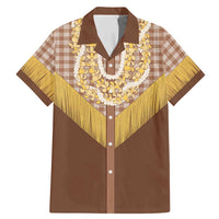 Aloha Hawaii Cowboy Custome Family Matching Mermaid Dress and Hawaiian Shirt Puakenikeni Lei Palaka Tassel Style - Polynesian Pride