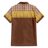 Aloha Hawaii Cowboy Custome Family Matching Puletasi and Hawaiian Shirt Puakenikeni Lei Palaka Tassel Style - Polynesian Pride