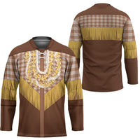 Aloha Hawaii Cowboy Custome Hockey Jersey Puakenikeni Lei Palaka Tassel Style LT14 - Polynesian Pride