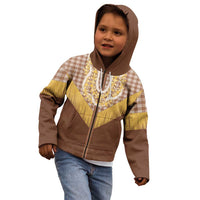 Aloha Hawaii Cowboy Custome Kid Hoodie Puakenikeni Lei Palaka Tassel Style - Polynesian Pride