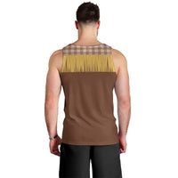 Aloha Hawaii Cowboy Custome Men Tank Top Puakenikeni Lei Palaka Tassel Style LT14 - Polynesian Pride
