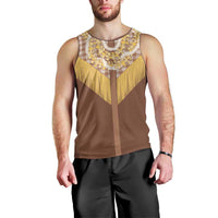 Aloha Hawaii Cowboy Custome Men Tank Top Puakenikeni Lei Palaka Tassel Style LT14 - Polynesian Pride