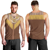 Aloha Hawaii Cowboy Custome Men Tank Top Puakenikeni Lei Palaka Tassel Style LT14 - Polynesian Pride