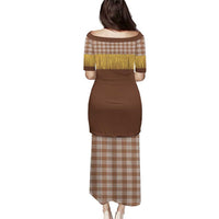 Aloha Hawaii Cowboy Custome Puletasi Puakenikeni Lei Palaka Tassel Style - Polynesian Pride