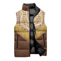 Aloha Hawaii Cowboy Custome Sleeveless Puffer Jacket Puakenikeni Lei Palaka Tassel Style LT14 - Polynesian Pride