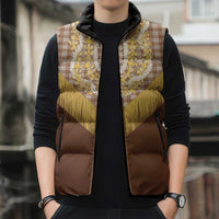 Aloha Hawaii Cowboy Custome Sleeveless Puffer Jacket Puakenikeni Lei Palaka Tassel Style LT14 - Polynesian Pride