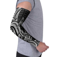 New Zealand Hammerhead Shark Arm Sleeves Maori Haehae Mangopare Black - Polynesian Pride