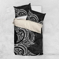 New Zealand Hammerhead Shark Bedding Set Maori Haehae Mangopare Black - Polynesian Pride