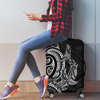 New Zealand Hammerhead Shark Luggage Cover Maori Haehae Mangopare Black - Polynesian Pride
