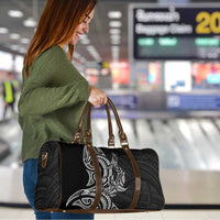 New Zealand Hammerhead Shark Travel Bag Maori Haehae Mangopare Black - Polynesian Pride