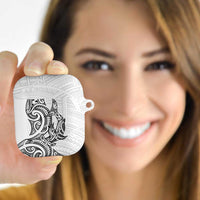 New Zealand Hammerhead Shark AirPods Case Maori Haehae Mangopare White LT14 - Polynesian Pride