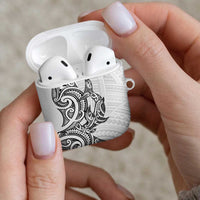 New Zealand Hammerhead Shark AirPods Case Maori Haehae Mangopare White LT14 - Polynesian Pride