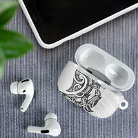New Zealand Hammerhead Shark AirPods Case Maori Haehae Mangopare White LT14 - Polynesian Pride